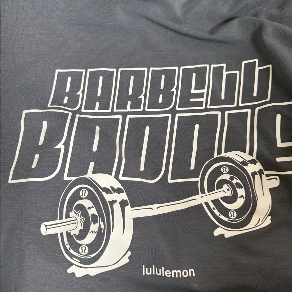 NEW Rare Lululemon “Barbell Baddie” Jersey Training Long Sleeve Graphic Sz 10